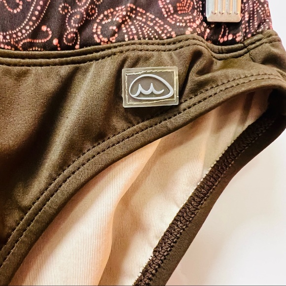 NWOT MELIKA Bikini Bottom Brown Pink Size Small - Picture 3 of 9